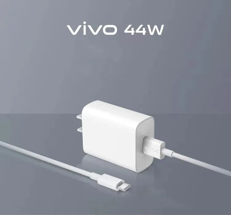 Original VIVO 44W Flash Charger & Type-C Cable - 4.0 44W Fast Charging for V20, V23, V25, V27, V30, Y Series & More