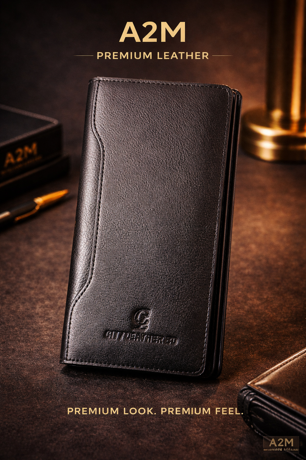A2M Premium Leather Smart Wallet – Multi Card Holder Stylish Men Wallet