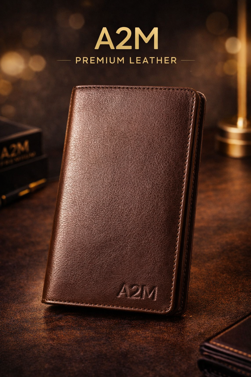 Premium Genuine Leather Wallet for Men – Brown Color | A2M