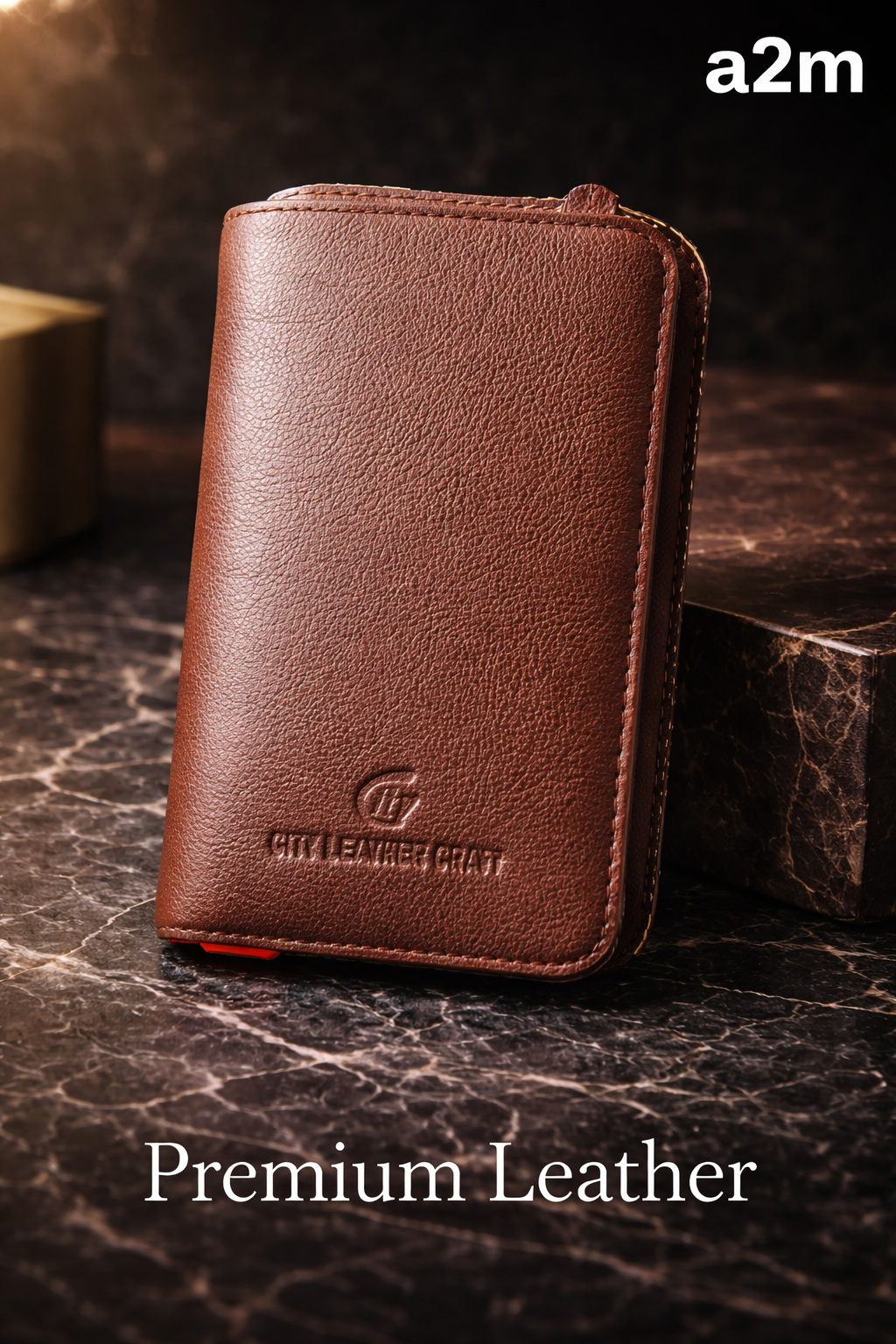 a2m Premium Leather Long Wallet – Stylish Multi Card Holder Wallet